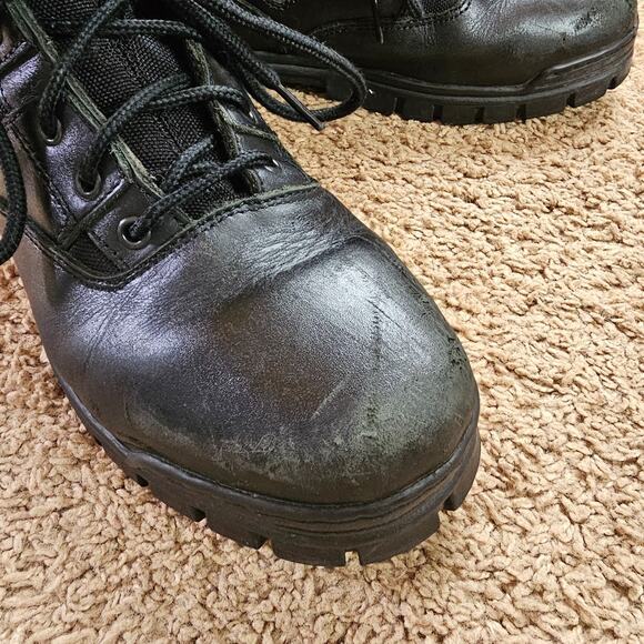 Thorogood Tactical Work Boots Mens 12 Black Leather 834-6086 6" Lace Up GUC - Picture 3 of 12